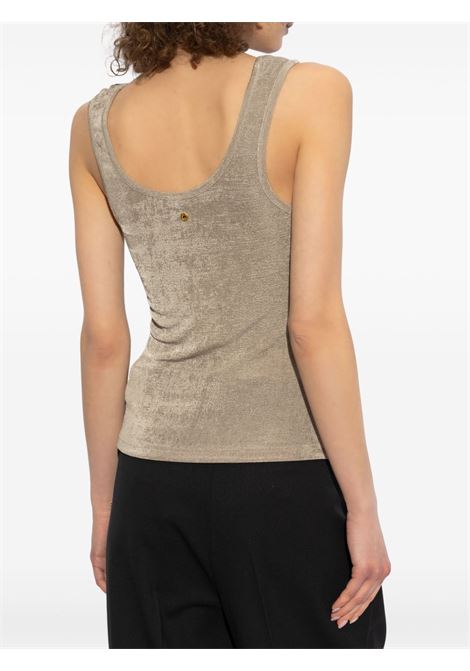 Beige scoop-neck tank top Ami paris - women AMI PARIS | FTK145JE01100952